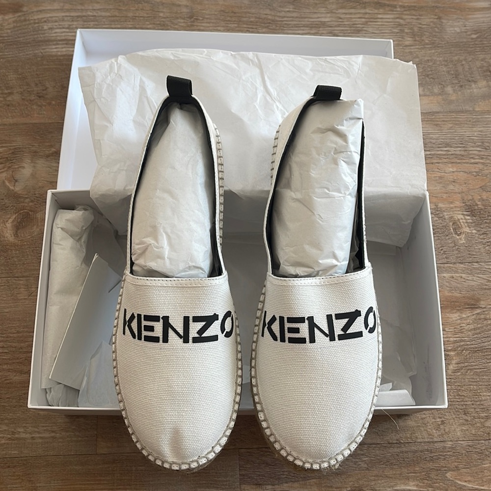 *SOLD*🖤KENZO LOGO CANVAS PLATFORM ESPADRILLES🖤